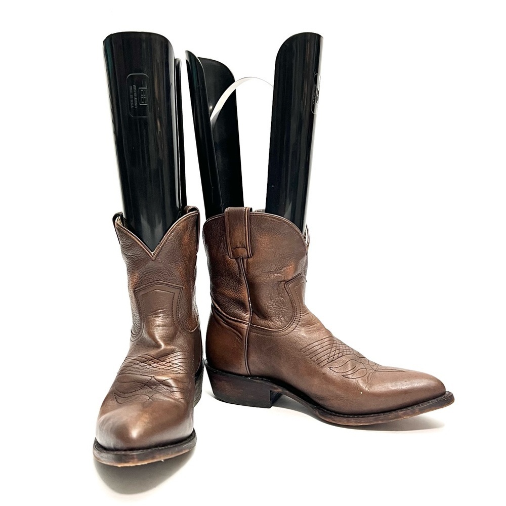 FRYE | Vintage Y2K women's brown leather western cowboy ankle booties - Picture 4 of 8